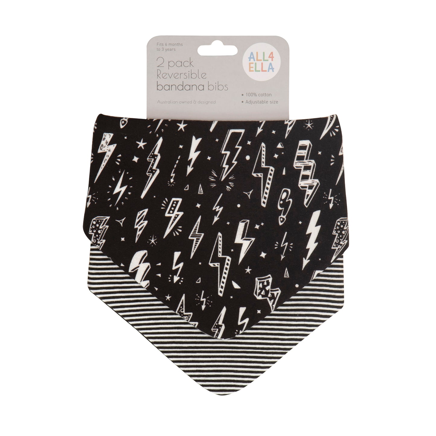 "All4Ella" - Reversible Bandana Bibs