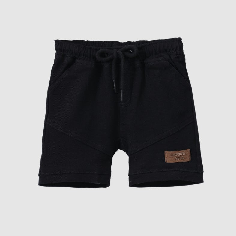 "Cracked Soda" - Mason Denim Shorts - Black