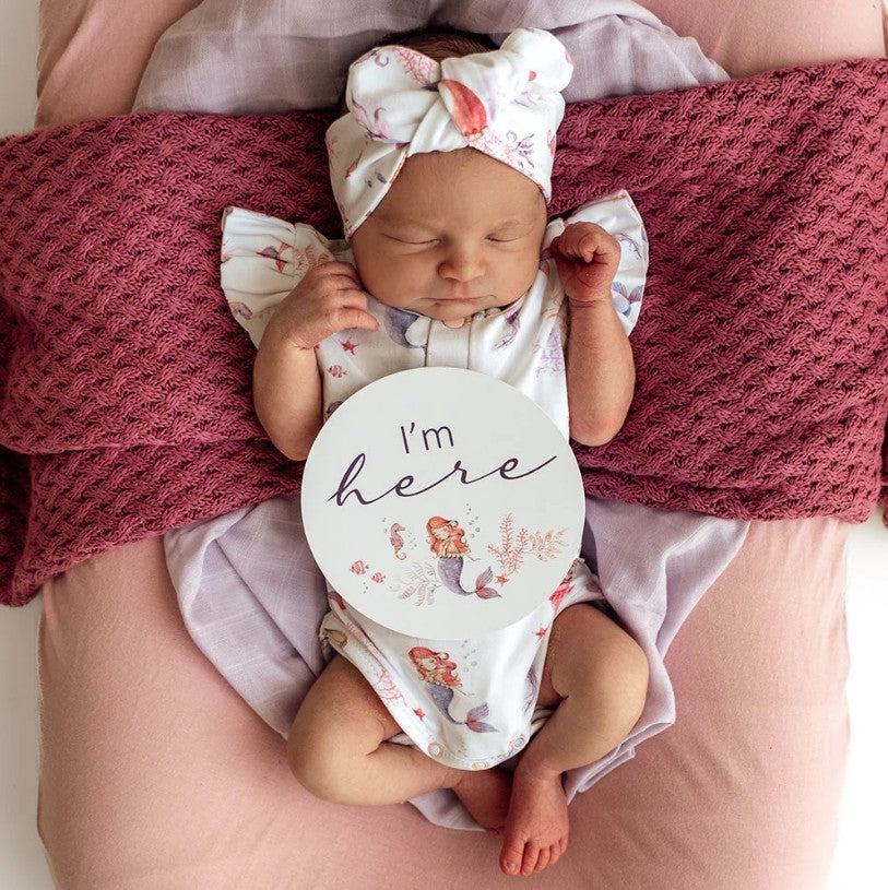 "Snuggle Hunny" - Short Sleeve Bodysuit - Mermaid