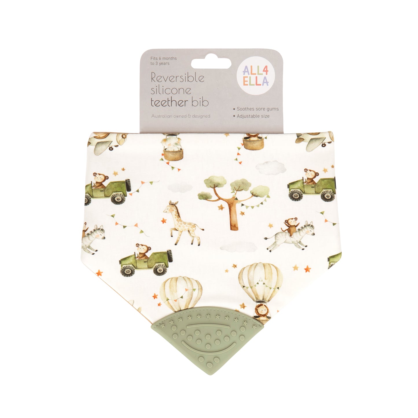 "All4Ella" - Bandana Bib with Silicone Teether