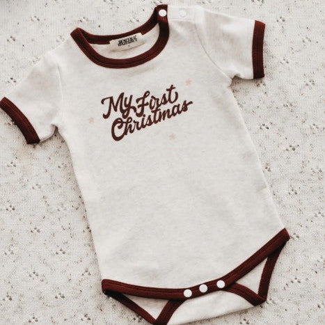"Christmas" - Bencer & Hazelnut My First Christmas Bodysuit