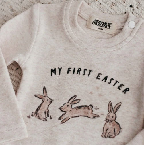 "Easter 2026" - B&H L/S Bodysuit - My First Easter (Bunnies)
