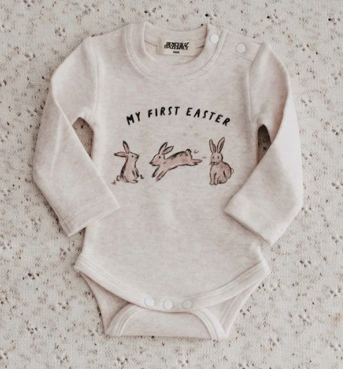 "Easter 2026" - B&H L/S Bodysuit - My First Easter (Bunnies)