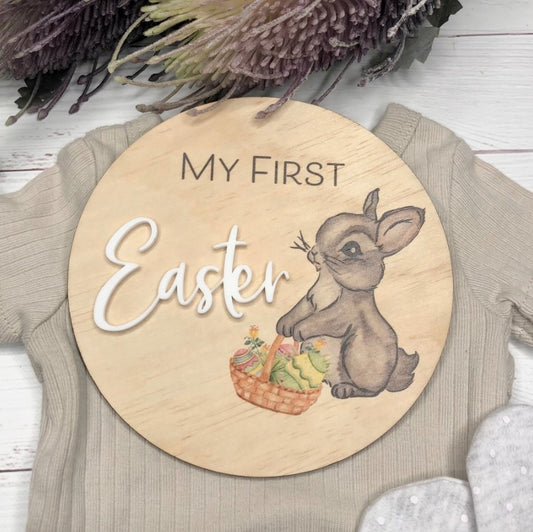 "Easter 2026" - My First Easter Plaque - Bunny (3D)