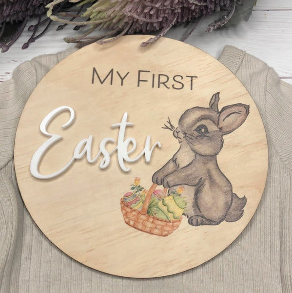 "Easter 2024" - My First Easter Plaque - Bunny (3D)