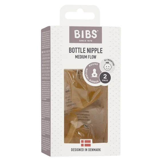 "BIBS" - Glass Bottle Replacement Nipples (2pk)