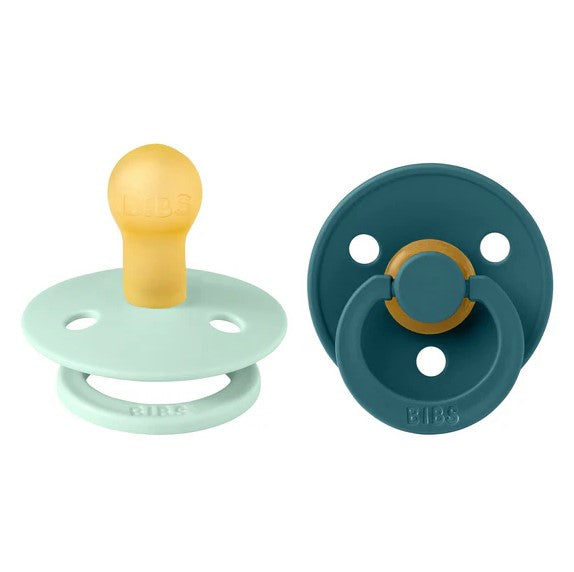 "BIBS" - Colour (Round) Range Pacifiers - Size 1