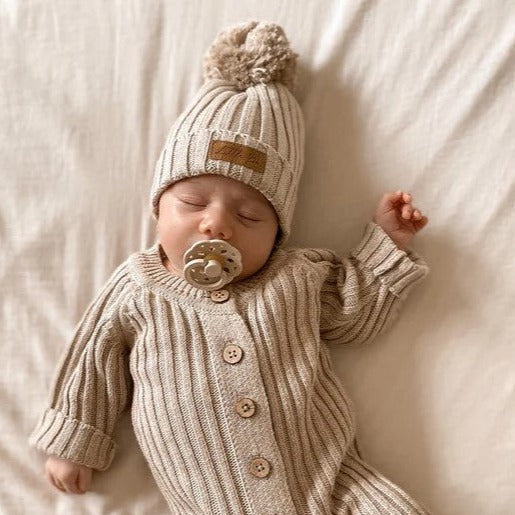 "Little B's Nursery" - Ribbed Beanie - Oak