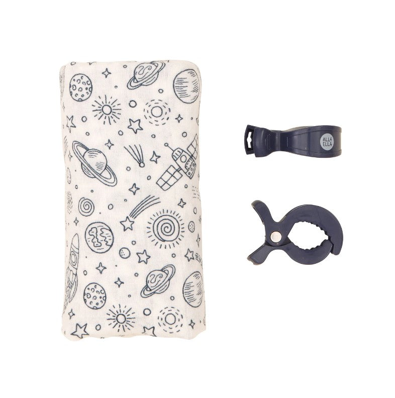 "All4Ella" - Muslin Wrap & 2 Pram Peg Set