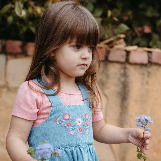 "Purebaby" - Papaya Pointelle Tee