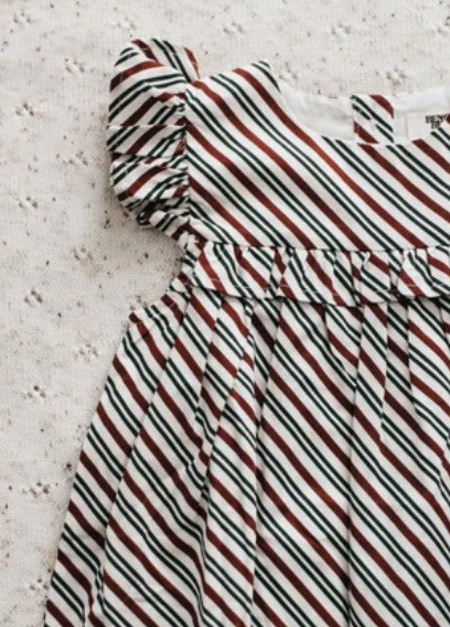 "Christmas" - Bencer & Hazelnut Peppermint Stipe Playsuit/Dress