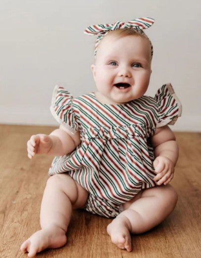 "Christmas" - Bencer & Hazelnut Peppermint Stipe Playsuit/Dress