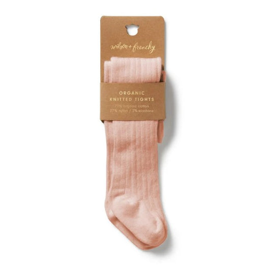 "Wilson & Frenchy" - Organic Ribbed Tights - Pink