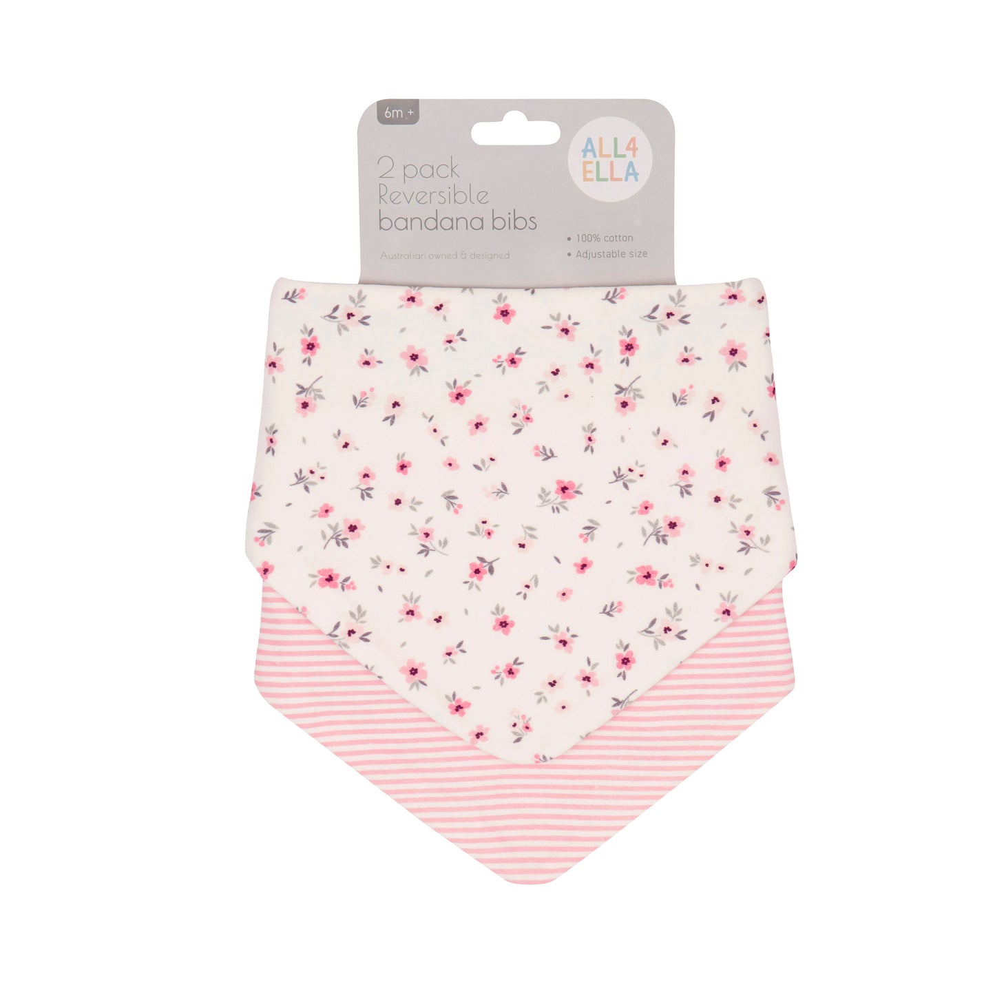 "All4Ella" - Reversible Bandana Bibs