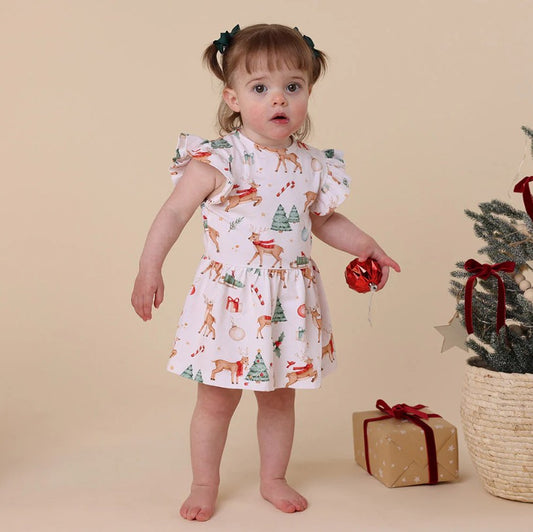 "Christmas" - Snuggle Hunny Dress - Prancer & Friends