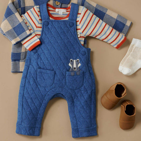 "Purebaby" - Quilted Overall - Badger