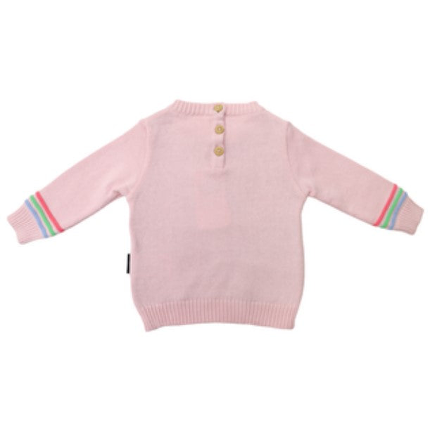"Korango" - Knit Sweater - Rainbow - Pink