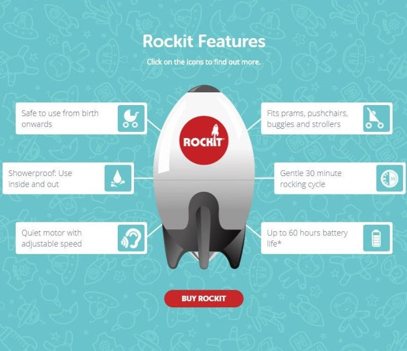 "Rockit" Portable Pram Rocker - Rechargeable