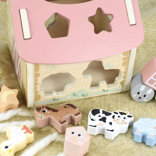 "Tooky Toys" - Farmhouse Shape Sorter