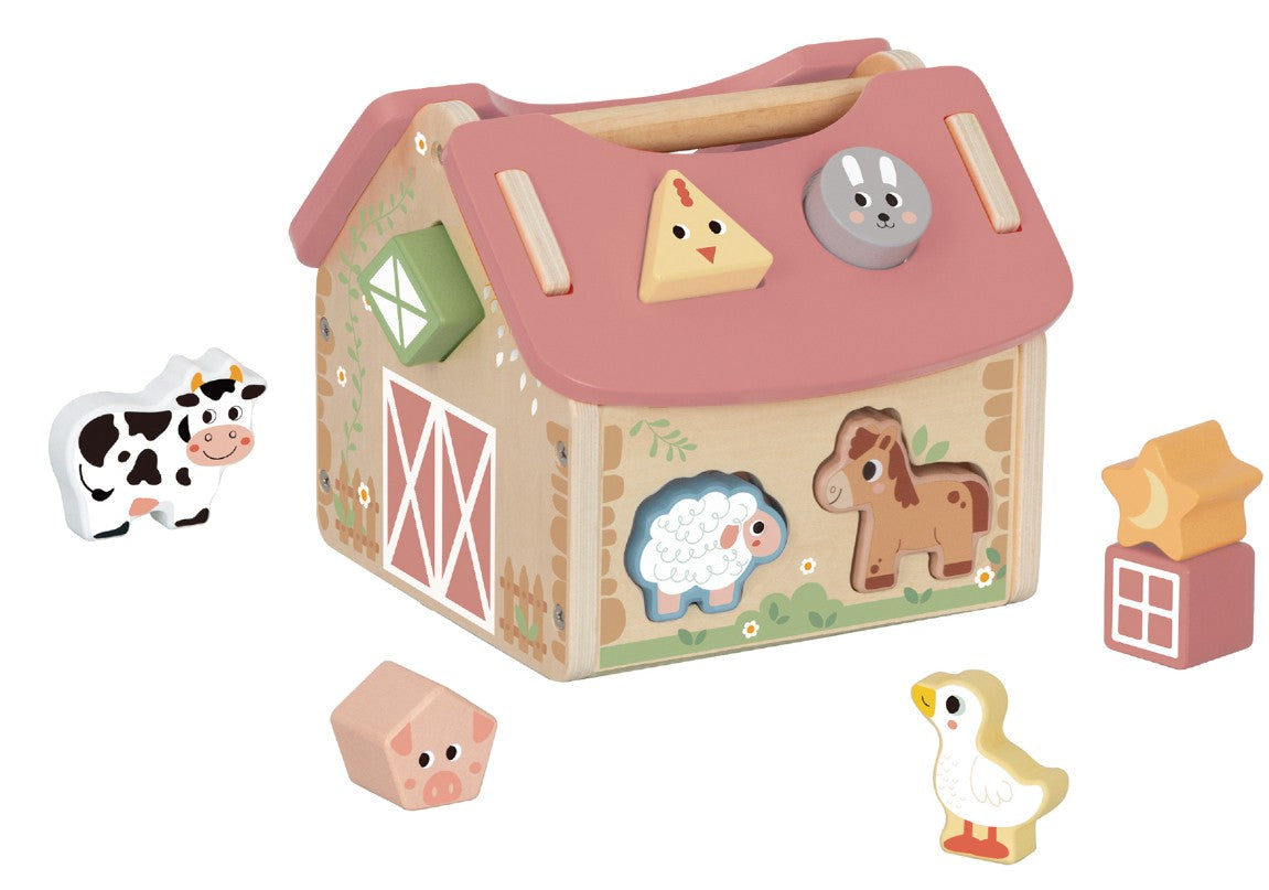 "Tooky Toys" - Farmhouse Shape Sorter