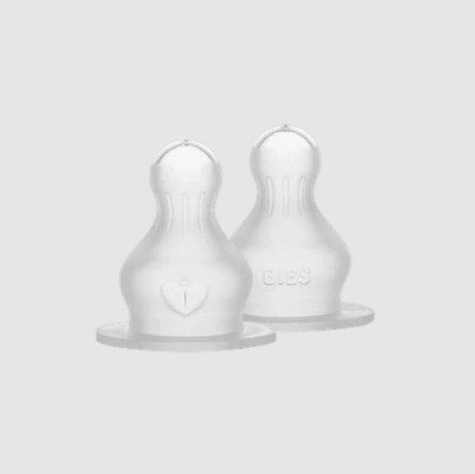 "BIBS" - Bottle Replacement Nipples (2pk) - Silicone