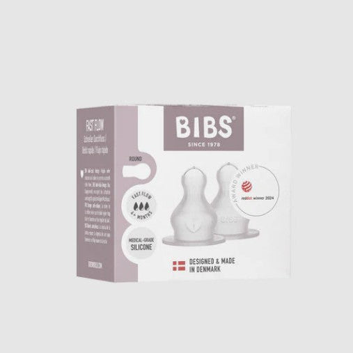 "BIBS" - Bottle Replacement Nipples (2pk) - Silicone