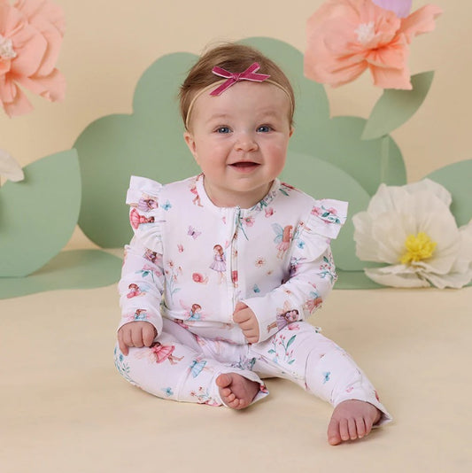 "Snuggle Hunny" - Convertible Snugglesuit - Fairy Garden