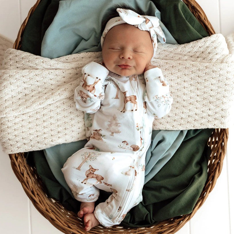 "Snuggle Hunny" - Convertible Snugglesuit - Woodland Tales