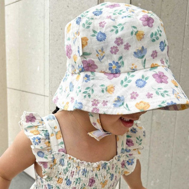 "Purebaby" -Sofia Reversible Bucket Hat