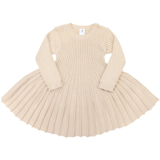"Korango" - Swing Knit Dress - Beige