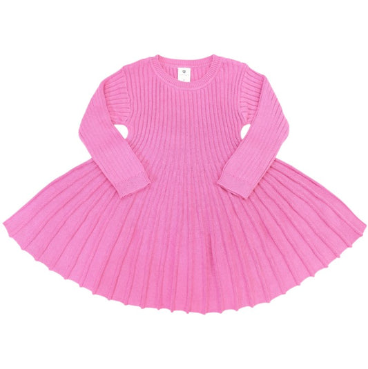 "Korango" - Swing Knit Dress - Hot Pink
