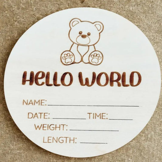 "Timber Tinkers" - Teddy Bear Hello World Disc