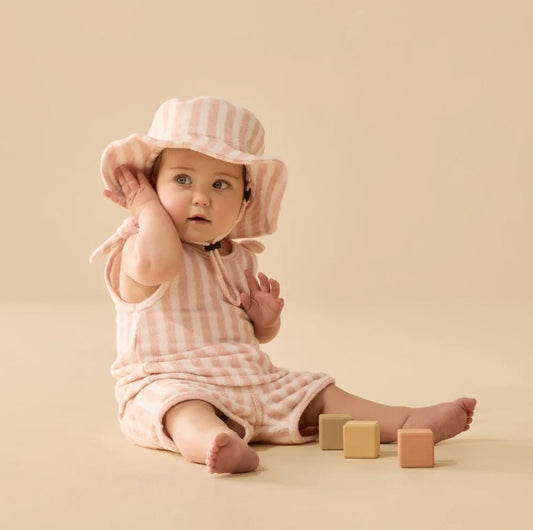 "Wilson & Frenchy" - Organic Terry Playsuit - Strawberry Wave