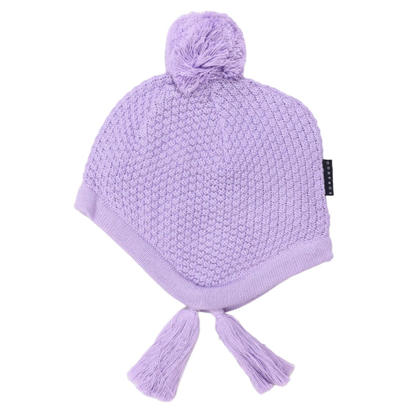 "Korango" - Textured Knit Beanie (Lavender)