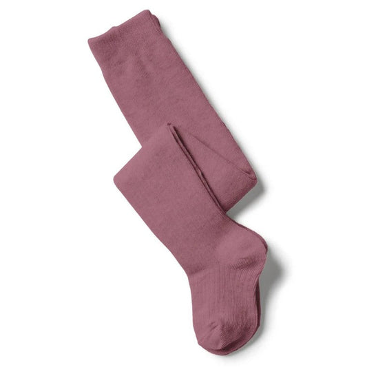 "Wilson & Frenchy" - Organic Ribbed Tights - Plum