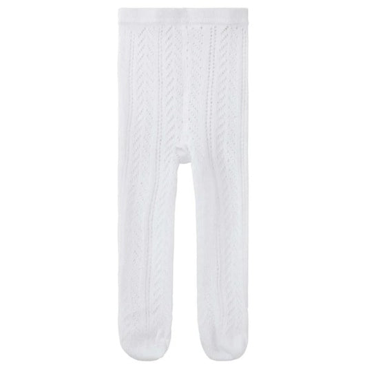 "Designer Kidz" - Textured Knit Tights - Ivory