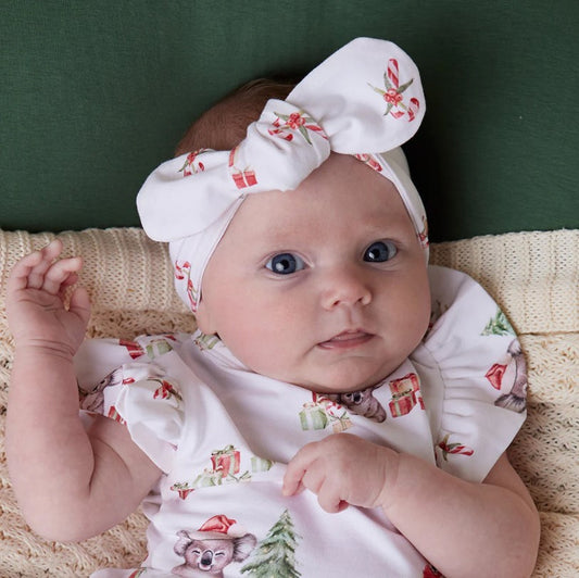 "Christmas" - Snuggle Hunny Top Knot Headband - Kangas & Koalas