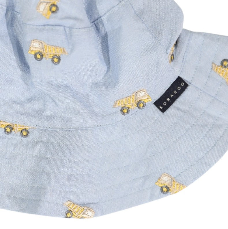 "Korango" - Embroidered Truck Sunhat - Light Blue