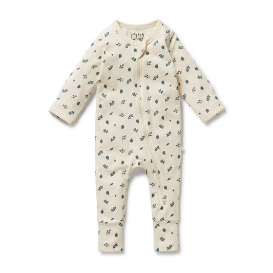"Wilson & Frenchy" - Twilight Leaf Organic Zipsuit w/feet