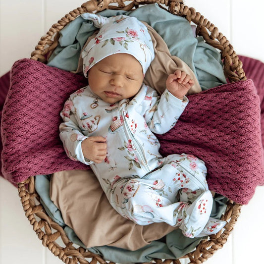 "Snuggle Hunny" - Sleepsuit - White Rabbit