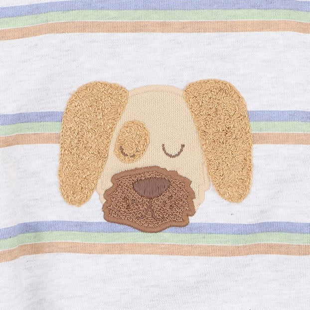 "Fox & Finch" - Wildlings Stripe Dog Bodysuit