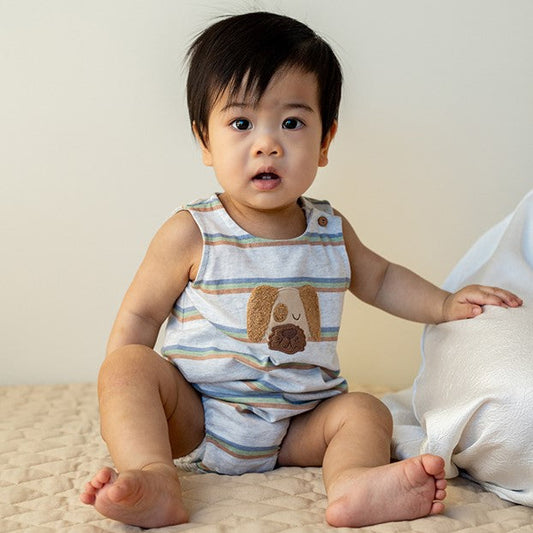 "Fox & Finch" - Wildlings Stripe Dog Bodysuit