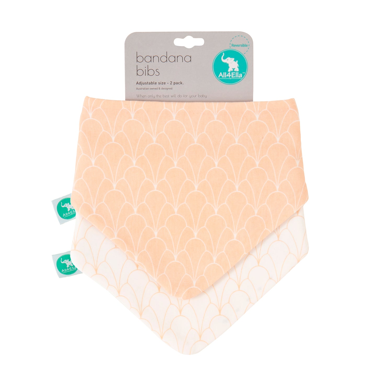 "All4Ella" - Reversible Bandana Bibs