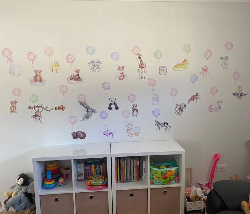 "Polka Prints" - Animal Alphabet Wall Decal