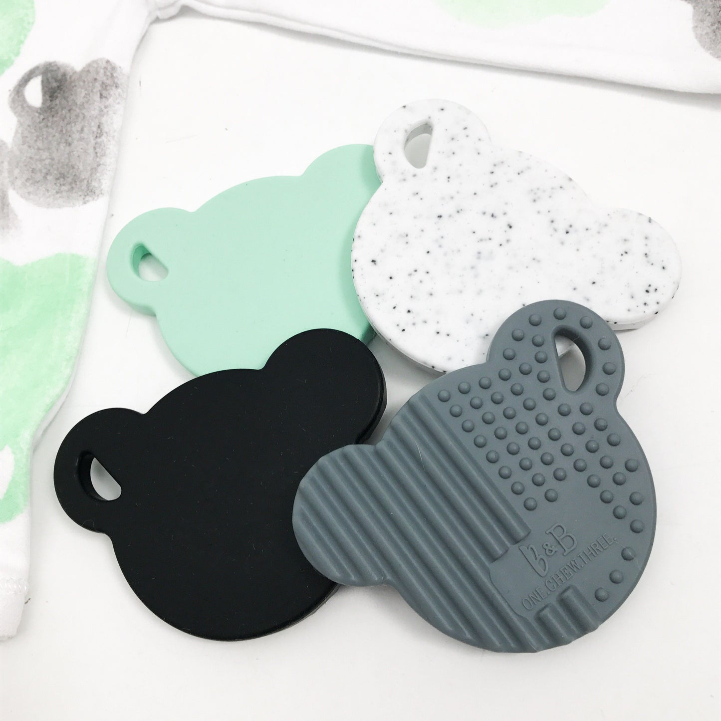 "One.Chew.Three" - Silicone Teethers