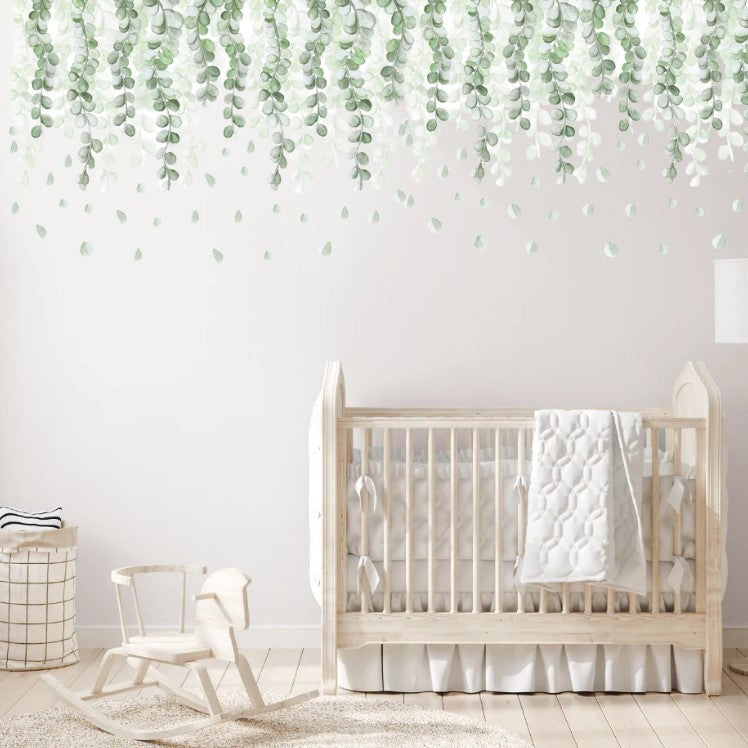 "Polka Prints" - Botanical Greens Wall Decal