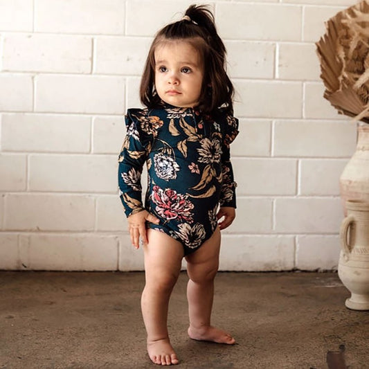 "Snuggle Hunny" - Long Sleeve Bodysuit - Belle