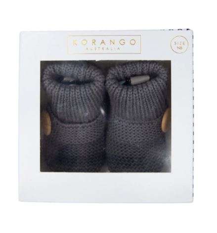 "Korango" - Knitted Button Booties