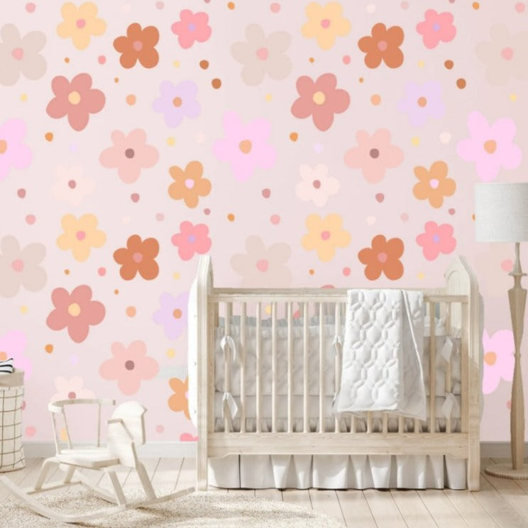 "Polka Prints" - Candy Flowers Wall Decal