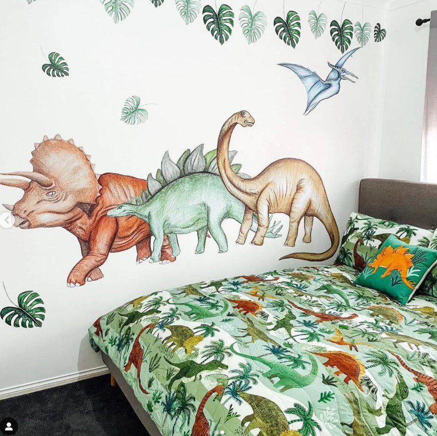"Polka Prints" - Dinosaurs Wall Decal
